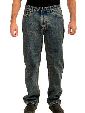 Scuderia Ferrari Men's Marmorized Wash Denim 5 Pocket Jeans US 36 IT 52
